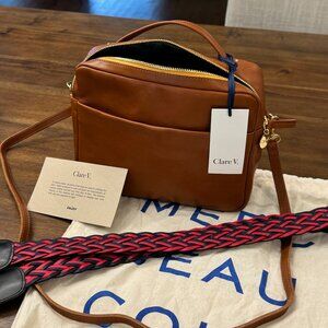 New with tag Clare V Mirabel with TWO crossbody straps